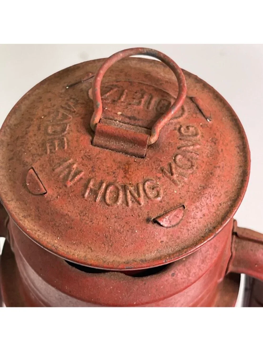 Vintage Dietz No 20 Junior Red Kerosene Lantern Original clear Globe No Dents